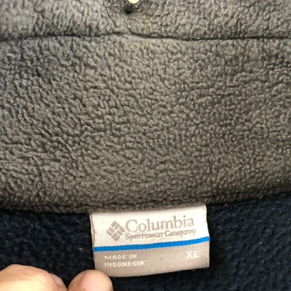 Columbia Men Fleece Jacket XL Full Zip Mock Neck Outdoors Cozy Casual Colorblock - Picture 9 of 16